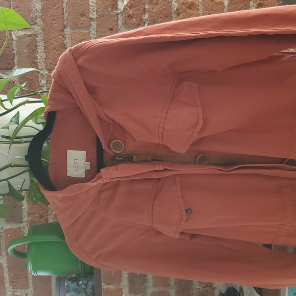 Ann Taylor orange parka jacket size small - Picture 1 of 4